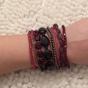 Set of 9 stretchy bracelets